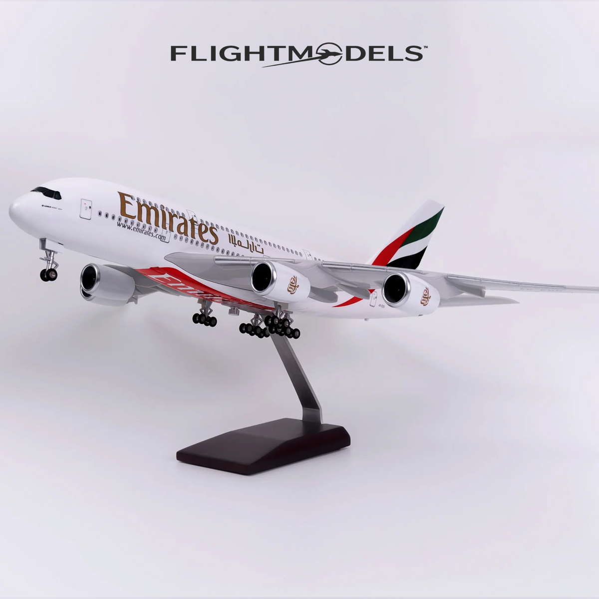 Airbus A380 diecast model plane collector display side angle