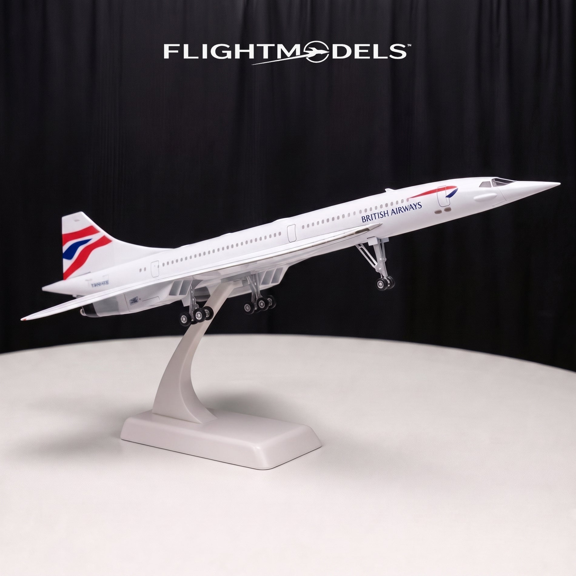 Concorde diecast model plane collector replica by FlightModels